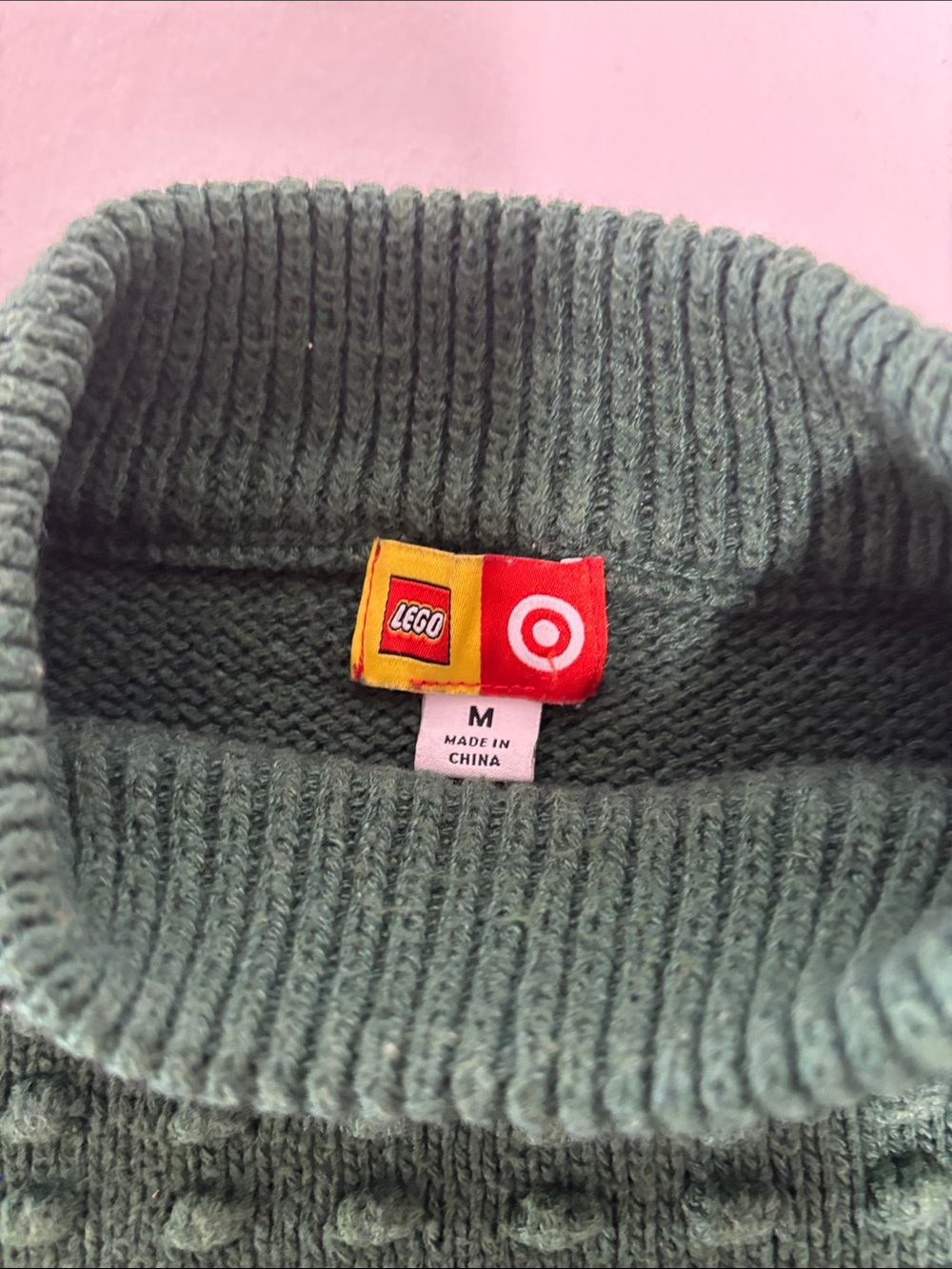 LEGO x Target Green Textured Mock Neck Sweater Women's Medium - Picture 2 of 4